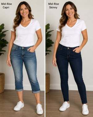 Levi Strauss Signature Gold Bundle Size 10 Mid-Rise Capri & Skinny Jeans
